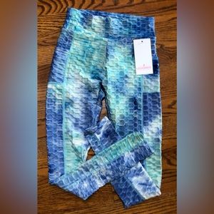 NWT Blue & Aqua Textured JEGGINGS  Size XS  $40